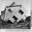 Galveston Disaster, Texas: house on Ave. N slightly moved with flood