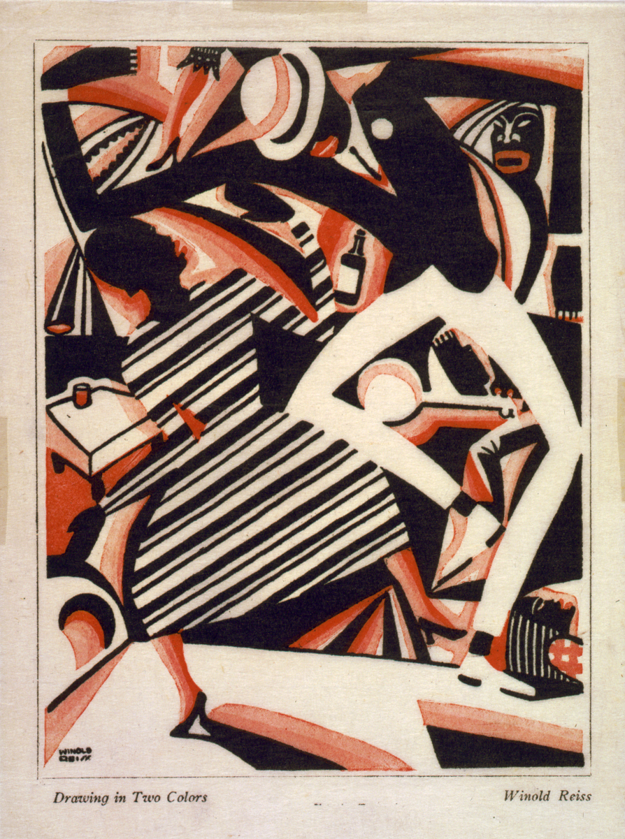Drawing in two colors or Interpretation of Harlem Jazz I