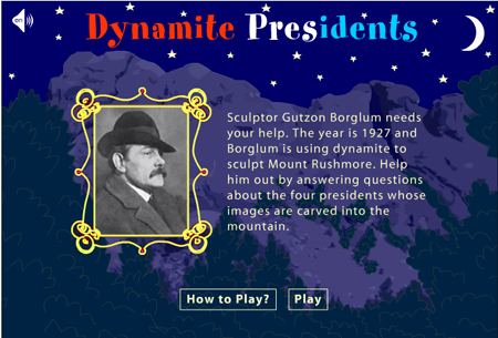 Dynamite Presidents game on America's Library Dynamite Presidents game on America's Library