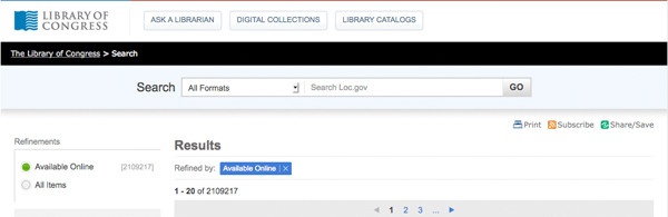 Finding Resources: Searching Across LOC.gov