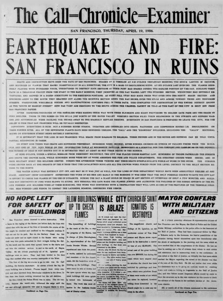 Today in History: 1906 San Francisco Earthquake