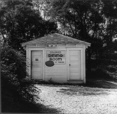 A rest stop for Greyhound bus passengers on the way from Louisville, Kentucky, to Nashville, Tennessee, with separate accommodations for colored passengers