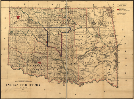 Indian territory [1887]: compiled from the official records of the records of the General Land Office and other sources under supervision of Geo. U. Mayo.