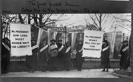 The first picket line - College day in the picket line line