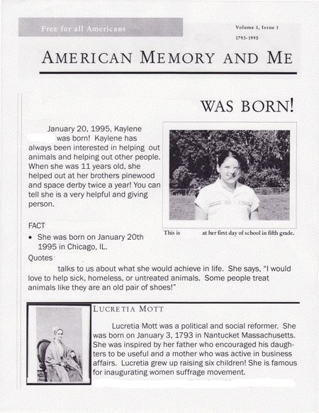 Learning from the Source: American Memory & Me Birthday Project