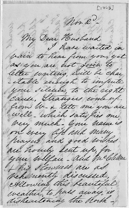 Letter, Mary Todd Lincoln to Abraham Lincoln