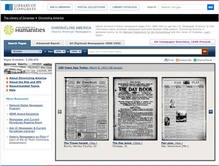 Finding Resources: Chronicling America Historic Newspapers Advanced Search Tips