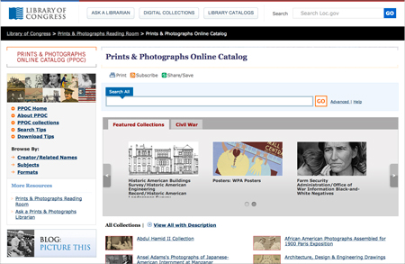 Finding Resources: Searching the Prints & Photographs Online Catalog