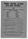 "Woman suffrage co-equal with man suffrage."