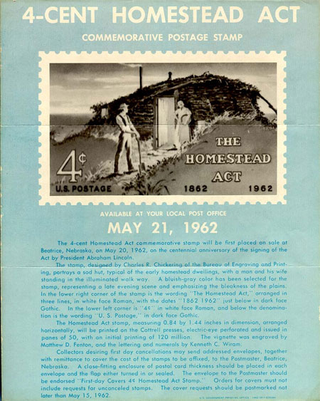 Homstead Act commemorative stamp
