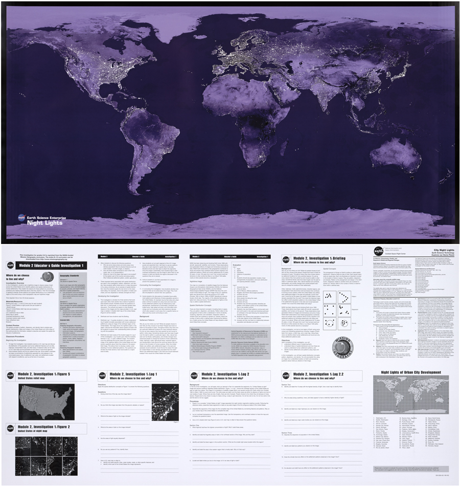 Night lights : satellite view of the world