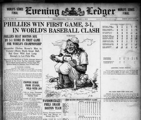Evening public ledger., October 08, 1915, World's Series Final