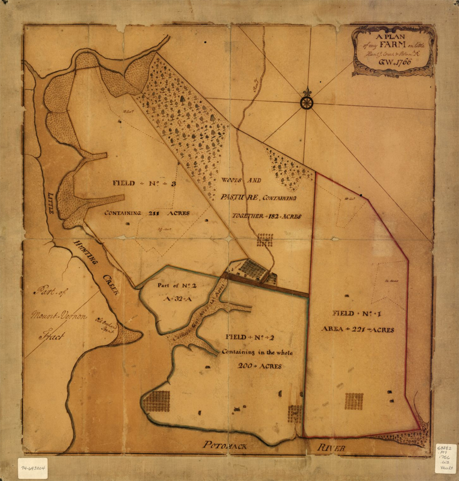 A plan of my farm on Little Huntg. Creek & Potomk. R.