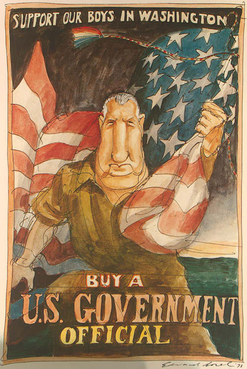 Spiro Agnew in a parody of a World War I poster