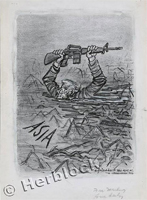 Uncle Sam carrying an M-16 rifle]
