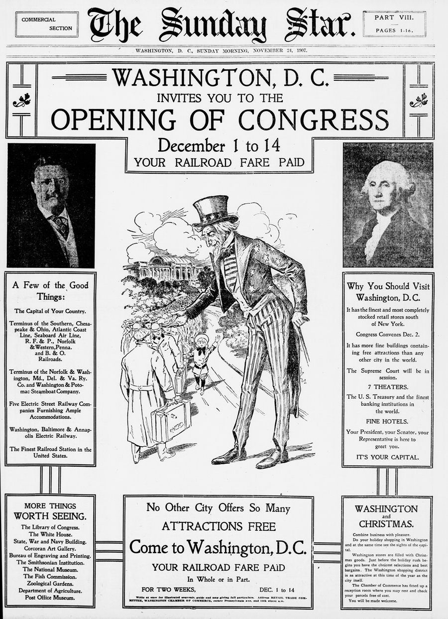 Guided Primary Source Analysis: Washington D.C. Invites You to the Opening of Congress