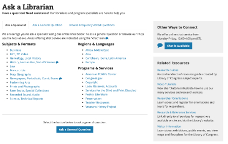 Finding Resources: Ask Us, Ask a Librarian!