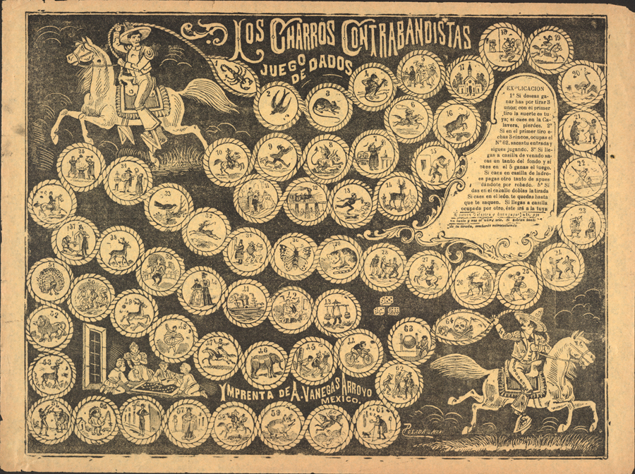 Los charros contrabandistas. Juego de dados