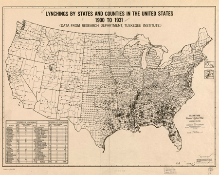 Lynchings by states and counties in the United States, 1900-1931