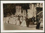 Delegations from Womans' clubs, assemble in first national suffrage parade