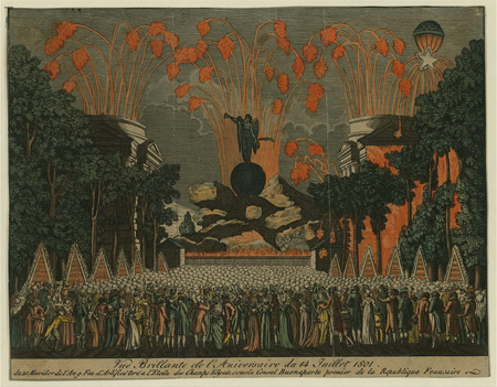 Vue brillante de l'aniversaire du 14 juillet 1801