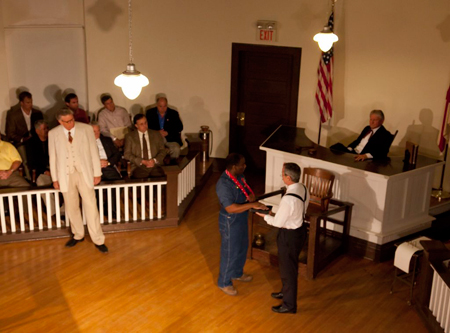 A scene from the play "To Kill A Mockingbird," performed in Monroeville, Alabama