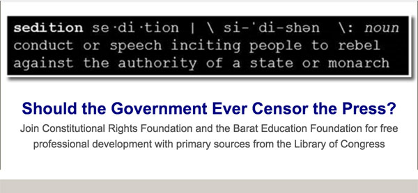Citizen U Webinar: Should the Government Ever Censor the Press?