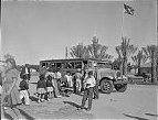 At the farmworkers' community at Indio, California, the newly-acquired school bus picks up one of its three loads of fifty children
