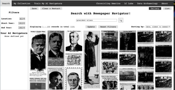Newspaper Navigator Search Results