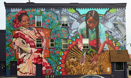 mural celebrating the contributions made by the region's Hispanic and Latinx communities