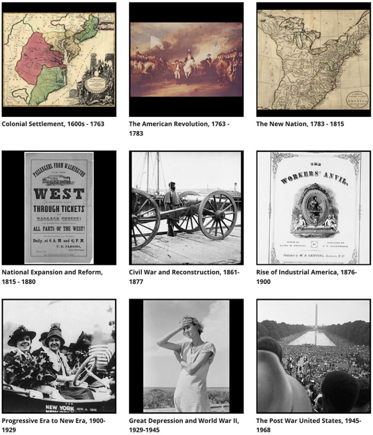 Finding Resources: U.S. History Primary Source Timelines | Citizen U ...